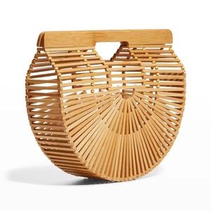Cult Gaia - Small Ark - natural bamboo top handle bag